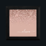 Boîte À Souvenirs Rose Gold Blush Pink Parties scintillant Script Mo<br><div class="desc">Rose Gold - Blush Pink Sparkle Parties scintillant Script Monogramme Nom Bijoux Keepsaké Box. Cela fait le cadeau parfait de remise de diplômes,  anniversaire,  mariage,  douche nuptiale,  anniversaire,  baby shower ou bachelorette pour quelqu'un qui aime le luxe glam et les styles chic.</div>