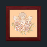 Boîte À Souvenirs Roses vintages Cherub Angel<br><div class="desc">Roses vintages Cherub Angel Jewelry Box par ArtMuvz Illustration. T-shirt d'anges correspondants, vêtements chrétiens, cadeaux de foi, cadeaux de sérénité et vêtements de récupération.Les cadeaux d'anges sont une façon réfléchie et significative de montrer à quelqu'un qui vous intéresse. Que vous cherchiez un cadeau pour un ami, un membre de la...</div>