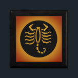 Boîte À Souvenirs  Scorpio zodiac<br><div class="desc">Scorpio signe zodiaque dans couleur or ancien et noir arrière - plan .Boîte cadeau conçu pour ceux qui sont nés entre le 23 octobre et le 22 novembre.</div>