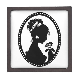 Boîte À Souvenirs Silhouette victorienne de camée