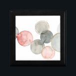 Boîte À Souvenirs Sphères dorées<br><div class="desc">Gilded Spheres I par Grace Popp. Dispose de cercles gris et roses aquarelle dans différents côtés.</div>