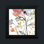 Boîte À Souvenirs Superposition de fleurs - Aquarelle Fleurs pastel<br><div class="desc">Superposition de fleurs I par Jennifer Goldberger. Fleurs et tiges dans un style aquarelle,  principalement avec des couleurs claires.</div>
