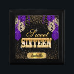 Boîte À Souvenirs Sweet 16e anniversaire | Ballons violets<br><div class="desc">Happy 16th Birthday - Personnalisez la boîte cadeau Keepsaké prêt pour vous à personnaliser. REMARQUE : SEULEMENT CHANGER LES ZONES MODÈLES NÉCESSAIRES! 😀 Si nécessaire, vous pouvez supprimer le texte et commencer à ajouter le texte et la police que vous voulez. 📌 Si vous avez besoin d'une personnalisation plus poussée,...</div>