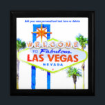 Boîte À Souvenirs SYMBOLE DE Las Vegas SUR LE Strip<br><div class="desc">Une boîte-cadeau amusante à Las Vegas pour les liens,  les anneaux,  les boucles d'oreilles,  ou tout simplement un souvenir amusant d'un voyage dans cette célèbre ville américaine.  Ajoutez un message customisé dans la zone de texte ou supprimez simplement ce modèle avant d'acheter.</div>
