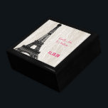 Boîte À Souvenirs Tour Eiffel Faux Bois Garderie Bijoux<br><div class="desc">Mariage Black Lacquer Keepsaké concepteur personnalisé Bijoux personnalisées Boîte ou Boîte à mémoire Elégant unique Mariage Anniversaire Cadeaux de Noël ou Valentines Cadeaux de Jour</div>