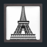 Boîte À Souvenirs Tour Eiffel noir blanc Paris France Art<br><div class="desc">Oeuvre de la tour Eiffel en noir et blanc</div>