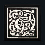 Boîte À Souvenirs Vintage Monogram C Art Nouveau Letter<br><div class="desc">Lettres Art nouveau - Monograms From the Arts & Crafts Movement Cette lettre C est un monogramme robuste C entouré d'un motif de vigne dessiné à la main,  publié pour la première fois en 1901 dans le mouvement des arts et de l'artisanat dans le style de motif Art nouveau.</div>