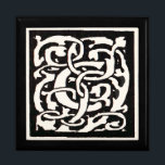 Boîte À Souvenirs Vintage Monogram C Art Nouveau Letter<br><div class="desc">Lettres Art nouveau - Monograms From the Arts & Crafts Movement Cette lettre C est un monogramme robuste C entouré d'un motif de vigne dessiné à la main,  publié pour la première fois en 1901 dans le mouvement des arts et de l'artisanat dans le style de motif Art nouveau.</div>