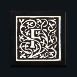Boîte À Souvenirs Vintage Monogram F Art Nouveau Letter<br><div class="desc">Art nouveau Letters - Monograms from the Arts & Crafts Movement Cette lettre F est un joli monogramme robuste créé en 1901 et publié dans un ensemble de livres. Le monogramme F est entouré d'un magnifique motif de vigne dessiné à la main, très dans le style des motifs Art nouveau...</div>