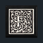 Boîte À Souvenirs Vintage Monogram F Art Nouveau Letter<br><div class="desc">Art nouveau Letters - Monograms from the Arts & Crafts Movement Cette lettre F est un joli monogramme robuste créé en 1901 et publié dans un ensemble de livres. Le monogramme F est entouré d'un magnifique motif de vigne dessiné à la main, très dans le style des motifs Art nouveau...</div>