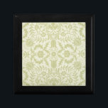 Boîte À Souvenirs William Morris Borge Mariage Soft Green<br><div class="desc">Ce magnifique motif d'époque est inspiré du papier peint William Morris Borage,  qui date du milieu des années 1800. Un beau motif pour des cadeaux doux et beaux,  des mariages traditionnels et des célébrations,  c'est subtil et magnifique.</div>