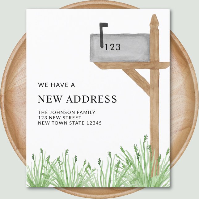 Boîte aux lettres Budget Nouveau Faire-part de dép (Créateur téléchargé)