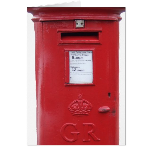 Boîte britannique rouge de courrier (Devant)