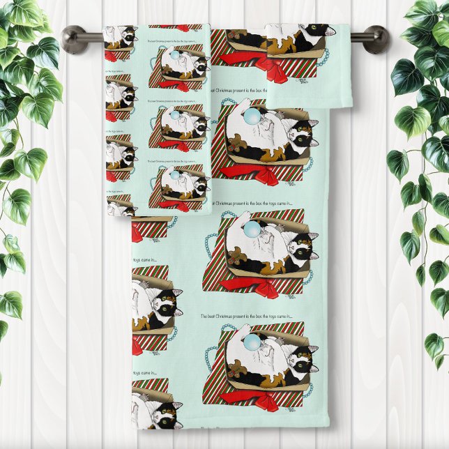 Boîte cadeau drôle de chat calico de Noël (Créateur téléchargé)