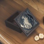 Boîte cadeau encadrée 3D Chine paysage gris en boi<br><div class="desc">Une élégante boîte cadeau qui représente un paysage chinois 3D encadré dans des tons gris.</div>