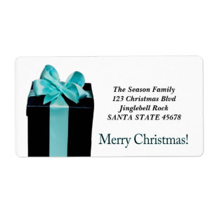 Boîte cadeau Joyeux étiquette de adresse de Noël