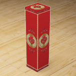 Boite Cadeau Pour Bouteille De Vin 40e et 15e anniversaire du Mariage RubyBoîte à cad<br><div class="desc">Pour un design de 40ème ou 15ème anniversaire de mariage délicieusement classique,  avec une floraison ornée sur rubis et rouge royal,  pour leur jalon très spécial!</div>