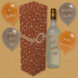 Boite Cadeau Pour Bouteille De Vin Coeurs - Terrain rustique sur la boîte à vin de si<br><div class="desc">Des coeurs aux teintes variées teinte de terre rustique sur un arrière - plan de sienne brûlé foncé. D'autres coloris sont disponibles,  y compris sur les arrière - plans rose pastel,  bleu,  blanc ciment,  rouge foncé et blanc clair.</div>