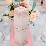 Boite Cadeau Pour Bouteille De Vin confetti d'or rose nom bachelorette<br><div class="desc">Un or rose,  arrière - plan roux décoré de confettis,  brille. Personnalisez et ajoutez un nom,  un texte.</div>