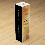 Boite Cadeau Pour Bouteille De Vin Élégant 22e anniversaire de Mariage de cuivre<br><div class="desc">Ajoutez une touche spéciale aux célébrations du 22e anniversaire du mariage avec cette boîte à vin commémorative! Elégant serif noir et sans serif lettrage avec des confettis hexagonaux sur un arrière - plan en cuivre ajouter une touche mémorable pour cette occasion spéciale et une étape extraordinaire. Customisez avec les noms...</div>