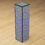 Boite Cadeau Pour Bouteille De Vin Elégante Parties scintillant couleur pourpre et ét<br><div class="desc">Elégante parties scintillant pastel violet teinte et motif de texture pétillante. Disponible sur d'autres produits.</div>