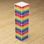 Boite Cadeau Pour Bouteille De Vin Empowing Pride Wine boîte cadeau<br><div class="desc">Fêtez la fierté avec ces boîtes-cadeaux colorées et stimulantes!</div>