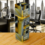 Boite Cadeau Pour Bouteille De Vin Funny Tech Art Abstrait Motif Boîte à cadeaux<br><div class="desc">Boîte cadeau vin avec un motif géométrique design en or,  noir et gris avec vos textes personnalisés (drôles ou autres). Sympa pour son anniversaire,  sa retraite,  sa Fête des pères ou toute autre célébration.</div>