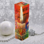 Boite Cadeau Pour Bouteille De Vin Happy Love Joy Festive Christmas Wine Box<br><div class="desc">Boîte cadeau vin avec un design festif et coloré avec des bougies et des étincelles légères. Beau pour Noël et personnalisable pour d'autres occasions.</div>