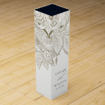 Boite Cadeau Pour Bouteille De Vin Mariage d'or d'ivoire Paisley élégant<br><div class="desc">Si vous avez besoin d'une personnalisation supplémentaire,  n'hésitez pas à m'envoyer un message sur yellowfebstudio@gmail.com .</div>