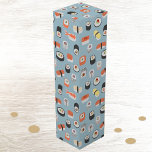 Boite Cadeau Pour Bouteille De Vin Sushi Nigiri Maki Roll Motif<br><div class="desc">Cute japonais motif de l'art culinaire.</div>