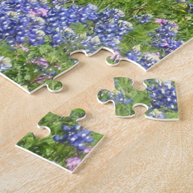 Boîte cadeau Puzzle Bluebonnets et Fleur Sauvage (Côté)