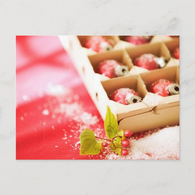 Boîte d'Arbre Ornements Cartes de Noël et Stickers (Devant)