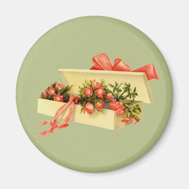 Boîte D'Art vintage De Magnet Rose (Devant)