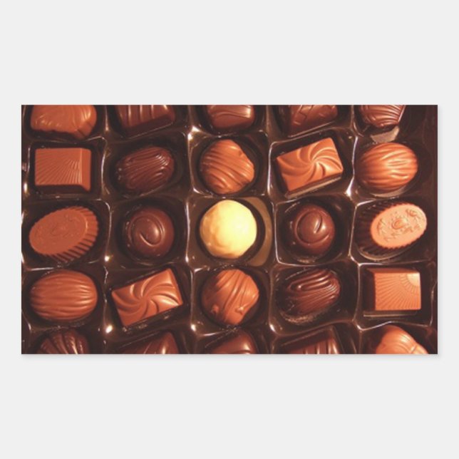 Boîte de chocolats Stickers rectangulaires (Devant)