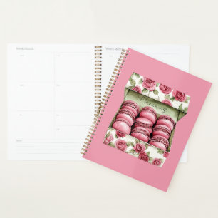 Boîte de Macarons aux Jolies Roses Roses
