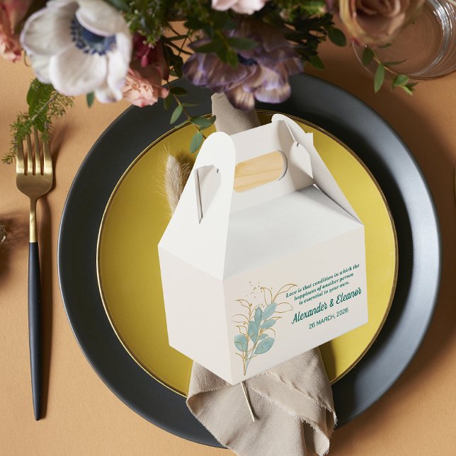 Boite de préférence de mariage aquarelle (Créateur téléchargé)