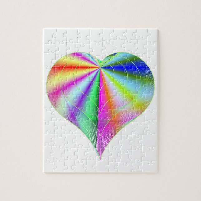 Boîte de puzzle Rainbow Heart (Vertical)