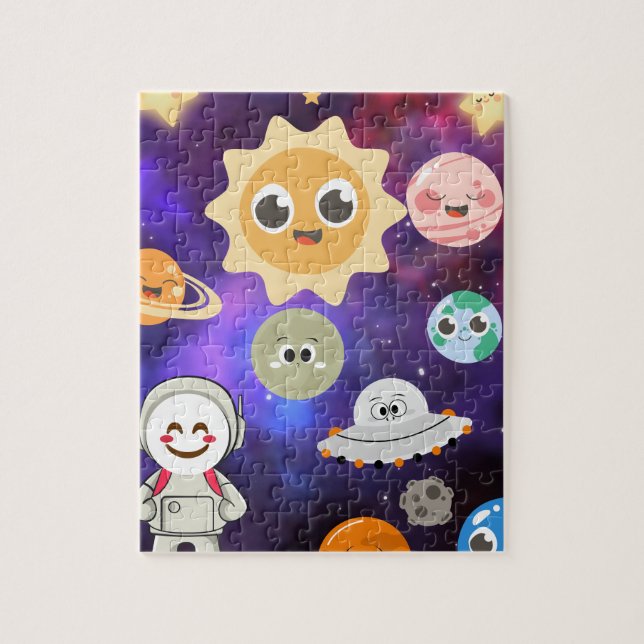 boîte de puzzle spatial pour enfants (Vertical)