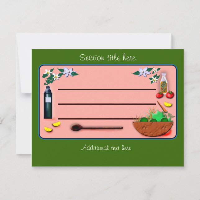 boîte de recette de foodie (Devant)