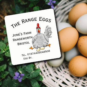 boîte d'œufs de plein air Étiquette magasin de la 