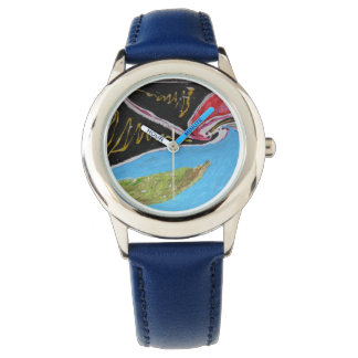 Boîte métallique abstraite montre boîte de punt en