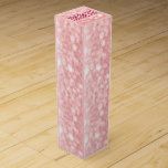 Boite Pour Bouteille De Vin Élégante Parties scintillant Rose Pastel Et Étince<br><div class="desc">Elégante parties scintillant rose pastel et pétillante.</div>