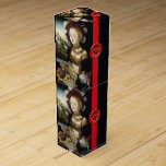 BOITE POUR BOUTEILLE DE VIN VIN VINEYARD DE CÉRÉBRE ANTIQUE DÉGUSTATION DE SCE<br><div class="desc">Belle jeune fille blonde en robe magnifique et bijoux en or avec casquette rouge et plumes blanches tenant une assiette remplie de raisins rouges jaunes, vignes, feuilles de chute verte rouge avec un paysage lacustre en arrière - plan ( Salome ) par le peintre allemand Lucas Cranach l'Ancien 1530.Classic, élégant...</div>