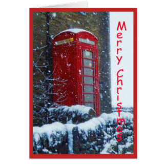 Boîte téléphonique carte de Noël