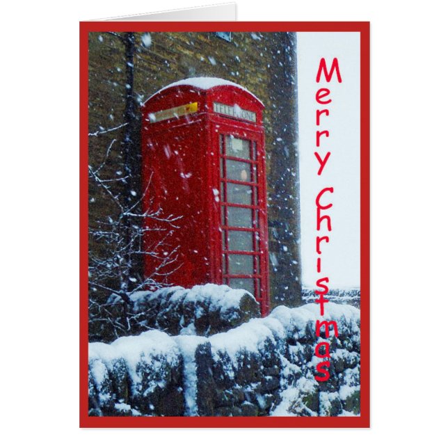 Boîte téléphonique carte de Noël (Devant)