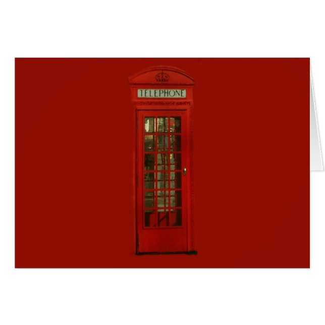 Boîte téléphonique rouge vintage (Devant horizontal)