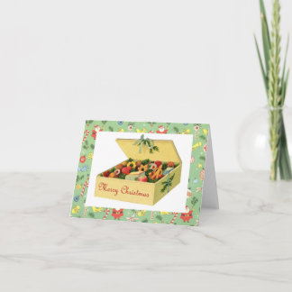 Boîte vintage de carte pour notes de biscuits de