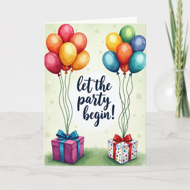 Boîtes Cadeaux de Fête Carte d'Anniversaire (Devant)