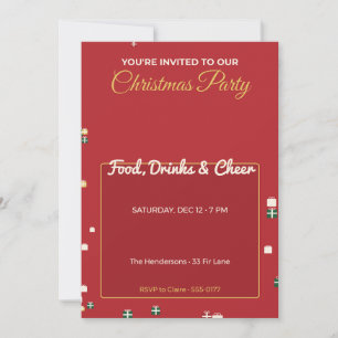 Boîtes de cadeaux d'invitation à la fête de Noël R