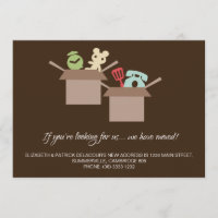 Boîtes en carton Faire-part de déplacement Brown